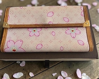 LOUIS VUITTON Wallet Cherry Blossom International Wallet Murakami