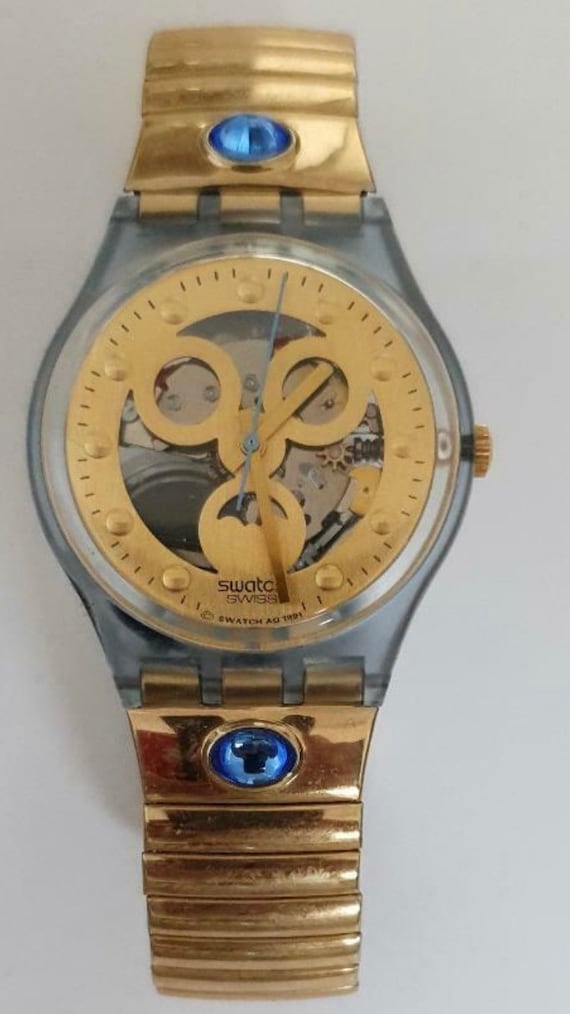 RARE Swatch Gold Smile Like new 1992