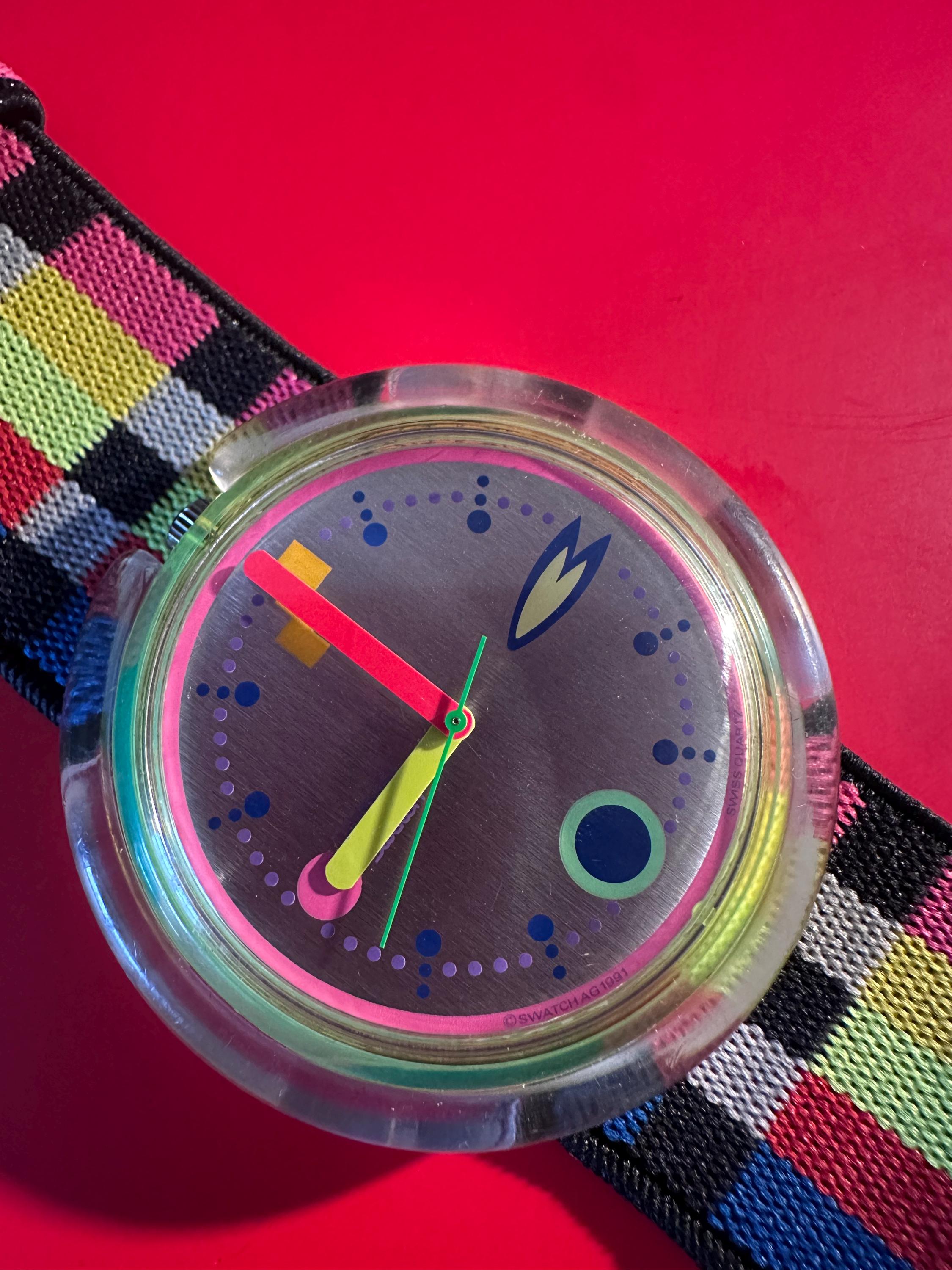 Swatch Watch - PWJ103 - MICRO GARDEN Pop Swatch MICRO GARDEN PWJ103 (1992) - new in box main image 3