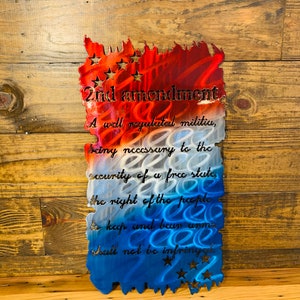2nd Amendment, Second Amendment Metal Wall Art, American Flag 2nd Amendment