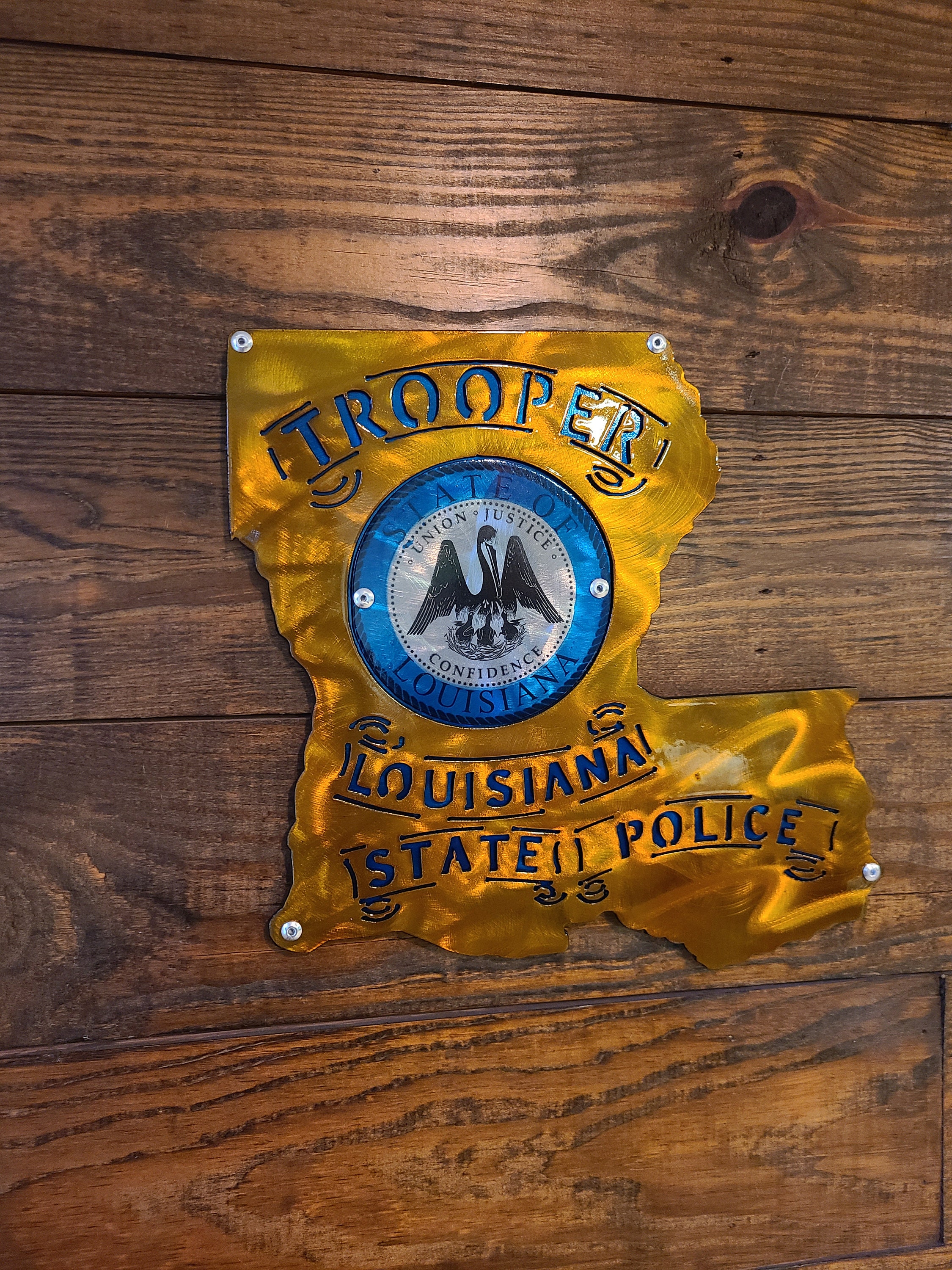Louisiana State Police Badge, Metal LA State Police Bagde - Etsy
