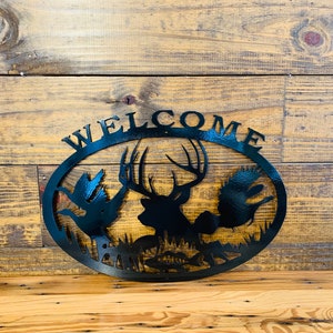 Welcome Wildlife Metal Wall Art, Wildlife Metal, Deer, Fish, Duck, Turkey