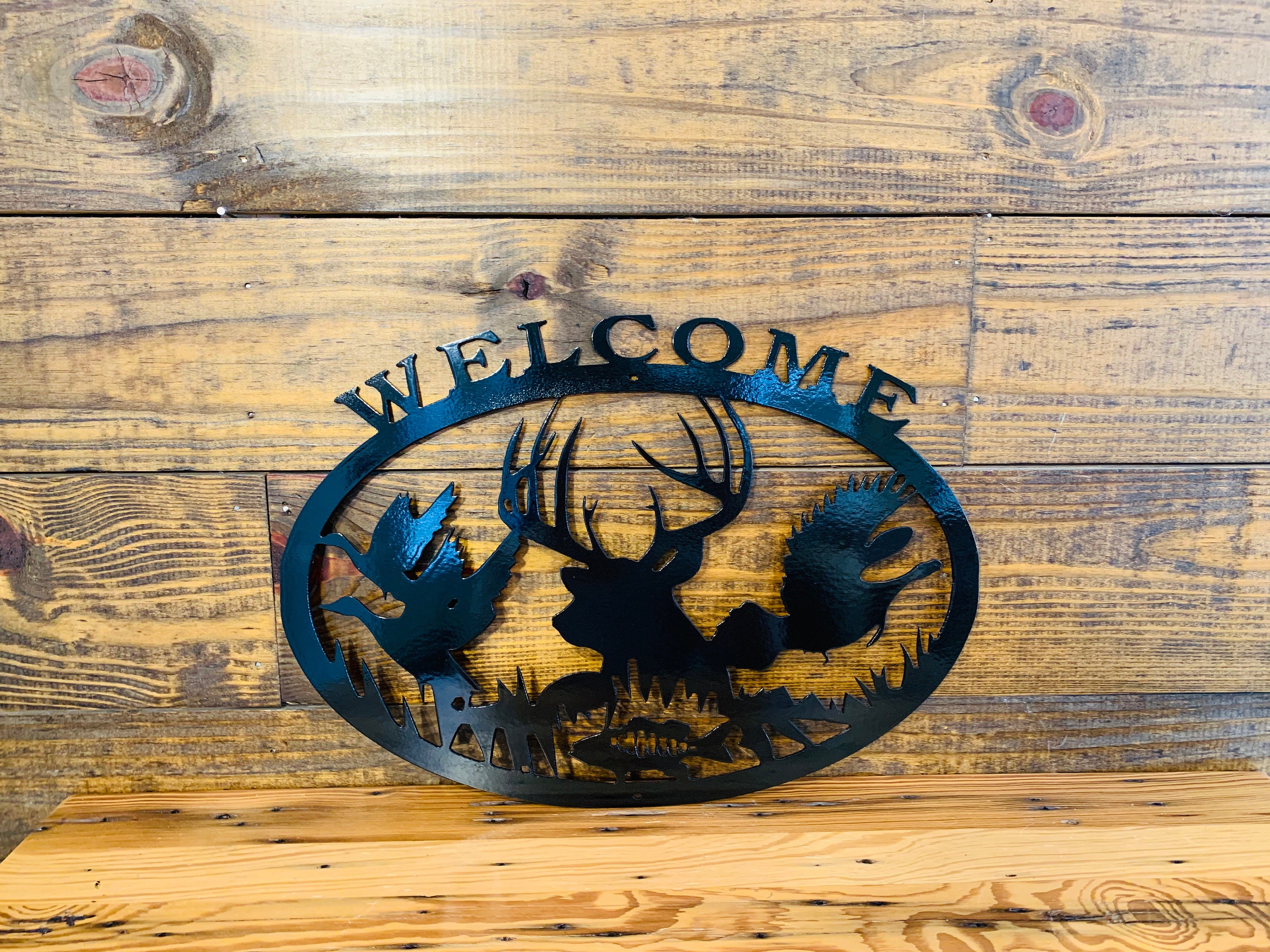 Wildlife Metal Wall Art, Wildlife Metal, Deer, Fish, Duck