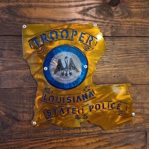 Louisiana State Police Badge, Metal LA State Police Bagde