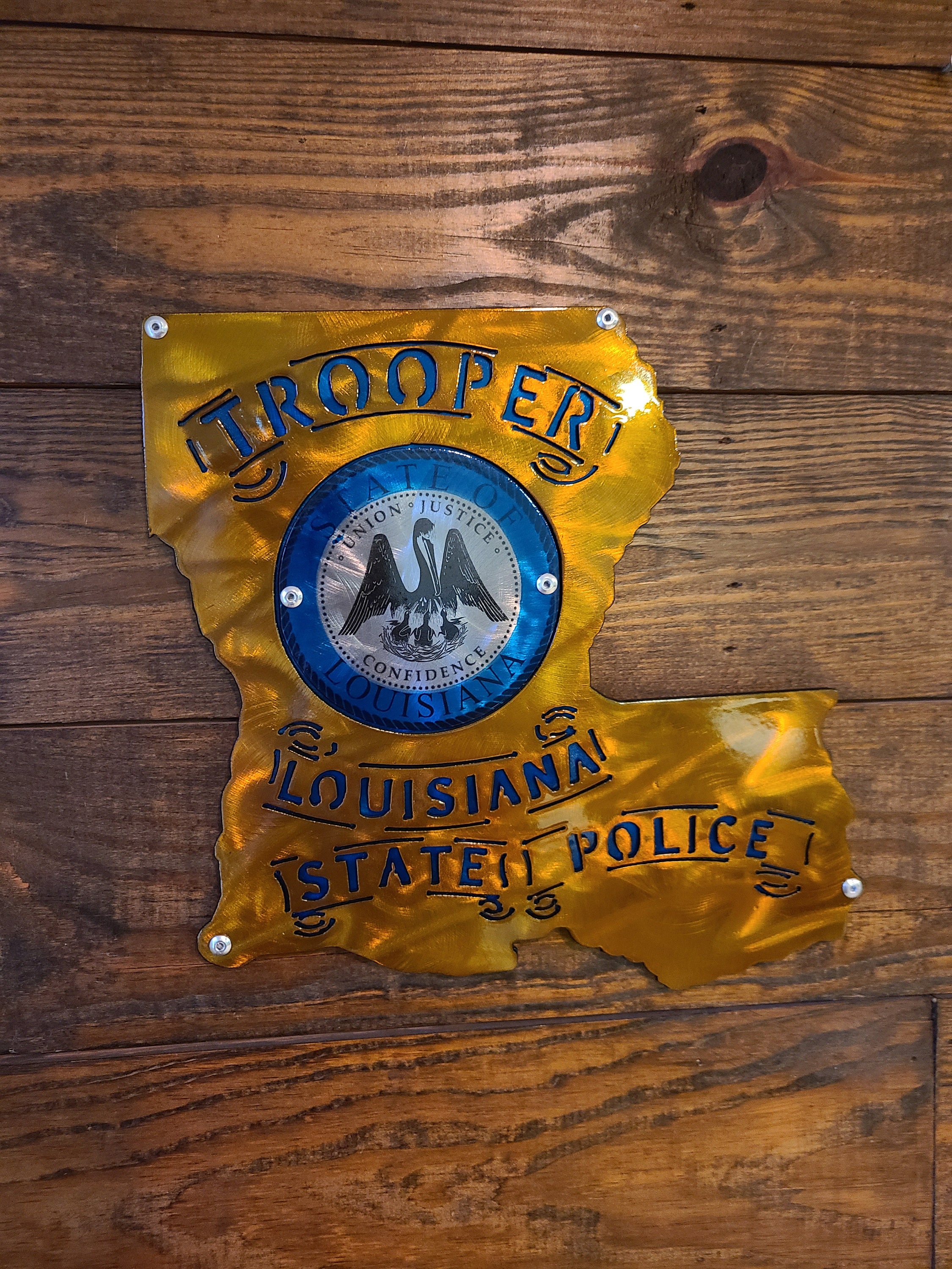 Louisiana State Police Badge Metal LA State Police Bagde - Etsy