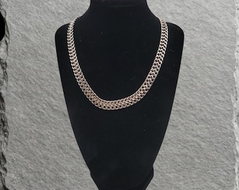 Vintage Monet Silver-Tone Byzantine Necklace Classic Designer Costume Jewelry