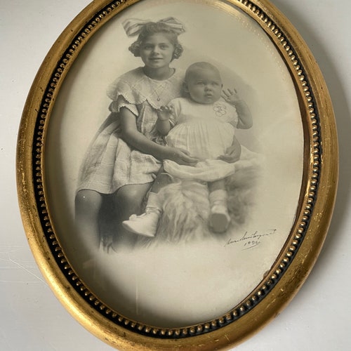 Large Wooden Oval Picture Frame Etsy