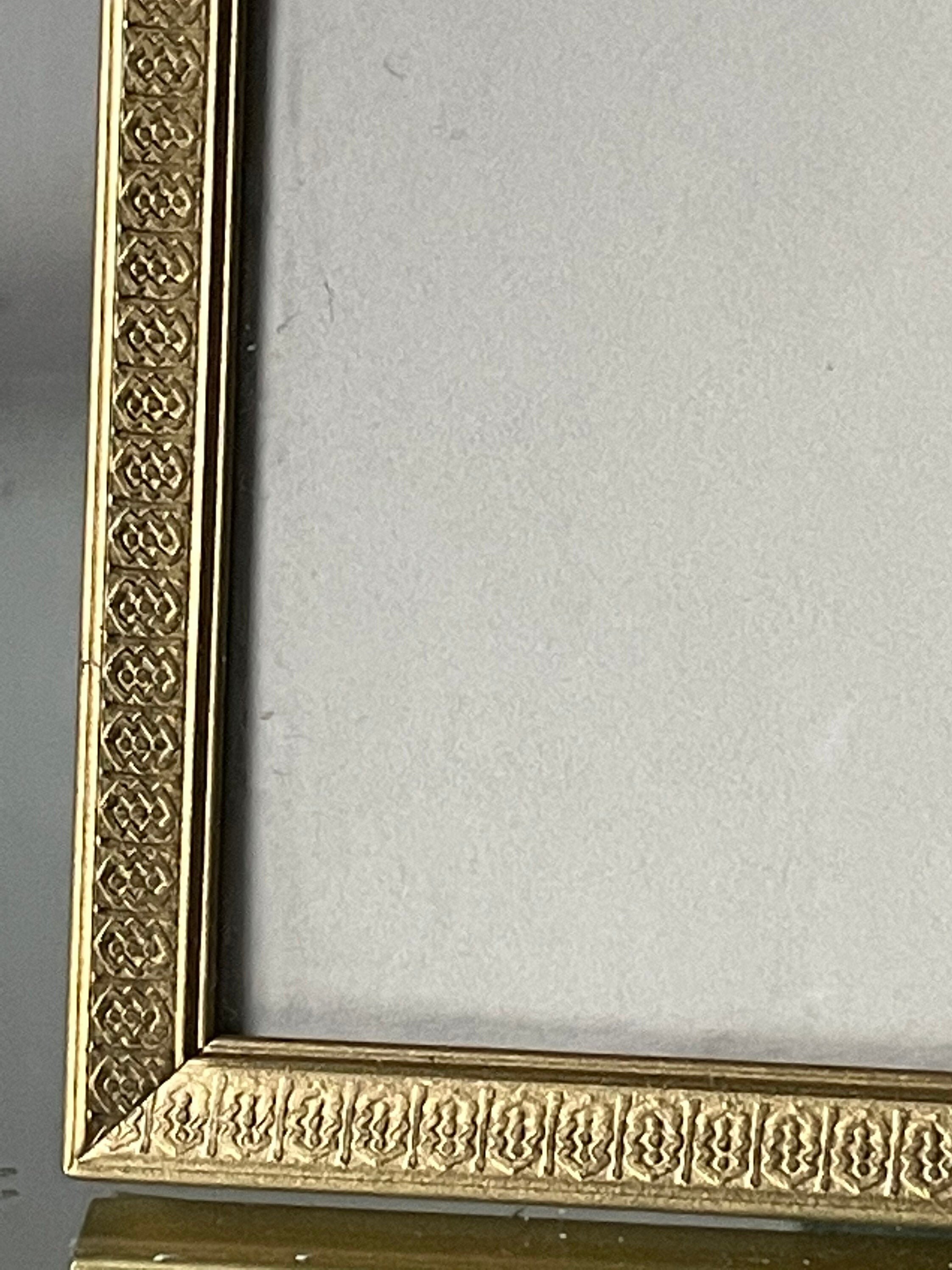 Vintage Gold colored Metal Picture Frame Medium size Etsy