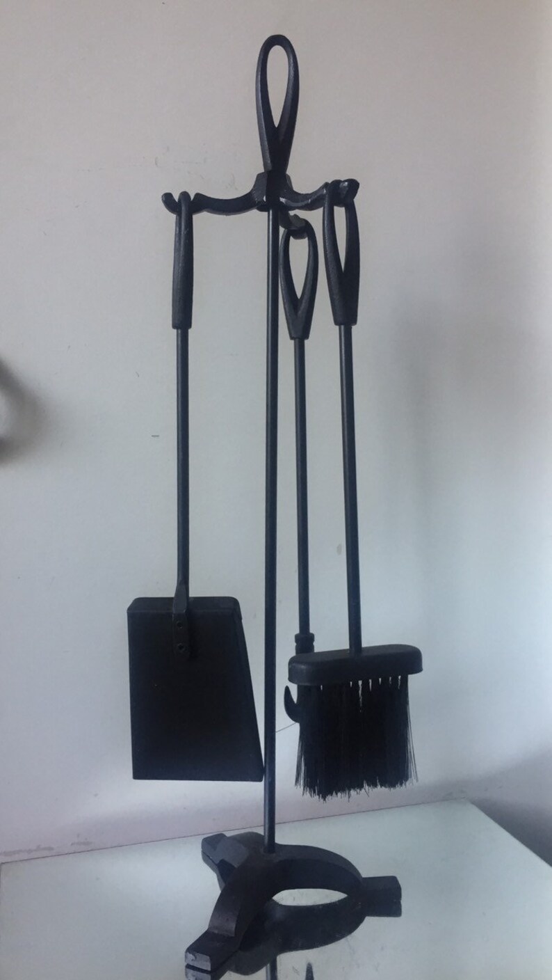 DANISH Design Fireplace Tool Set Vintage Etsy
