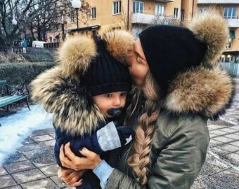 mom and son matching hats