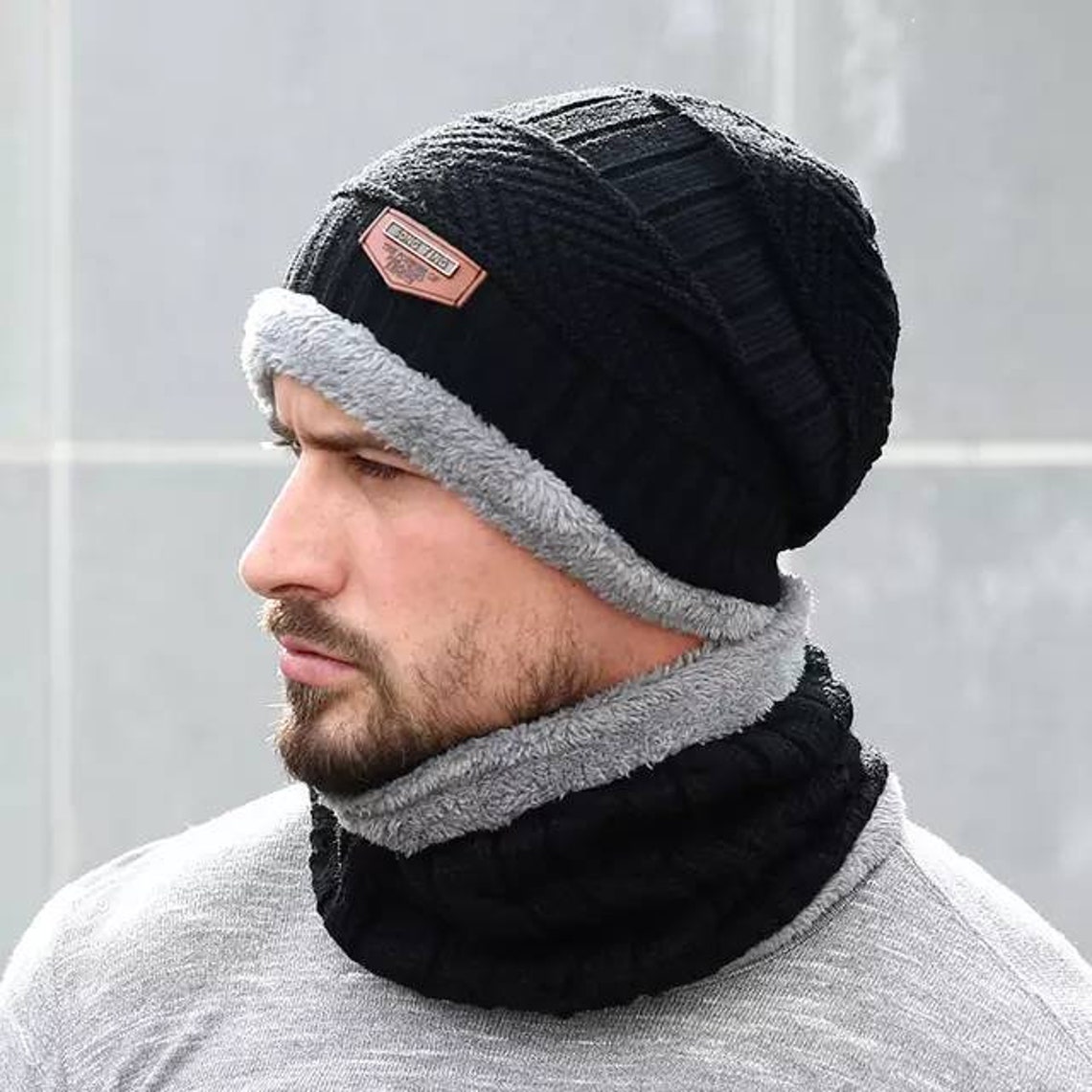 Adult Beanies with Matching face cover Etsy