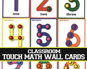 Touchmath Wallcards numbers 0-9 pdf downloadable PDF and JPG files! includes free numberlines!