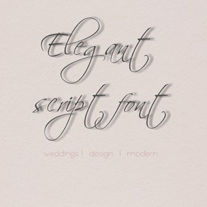 Fuente elegante y hermosa, manuscrita, moderna, para bodas, femenina. Descarga digital