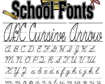 Font corsivo Download digitale File TTF. Ottimo per homeschooling, tracciamento, insegnanti, bambini di tutte le età.