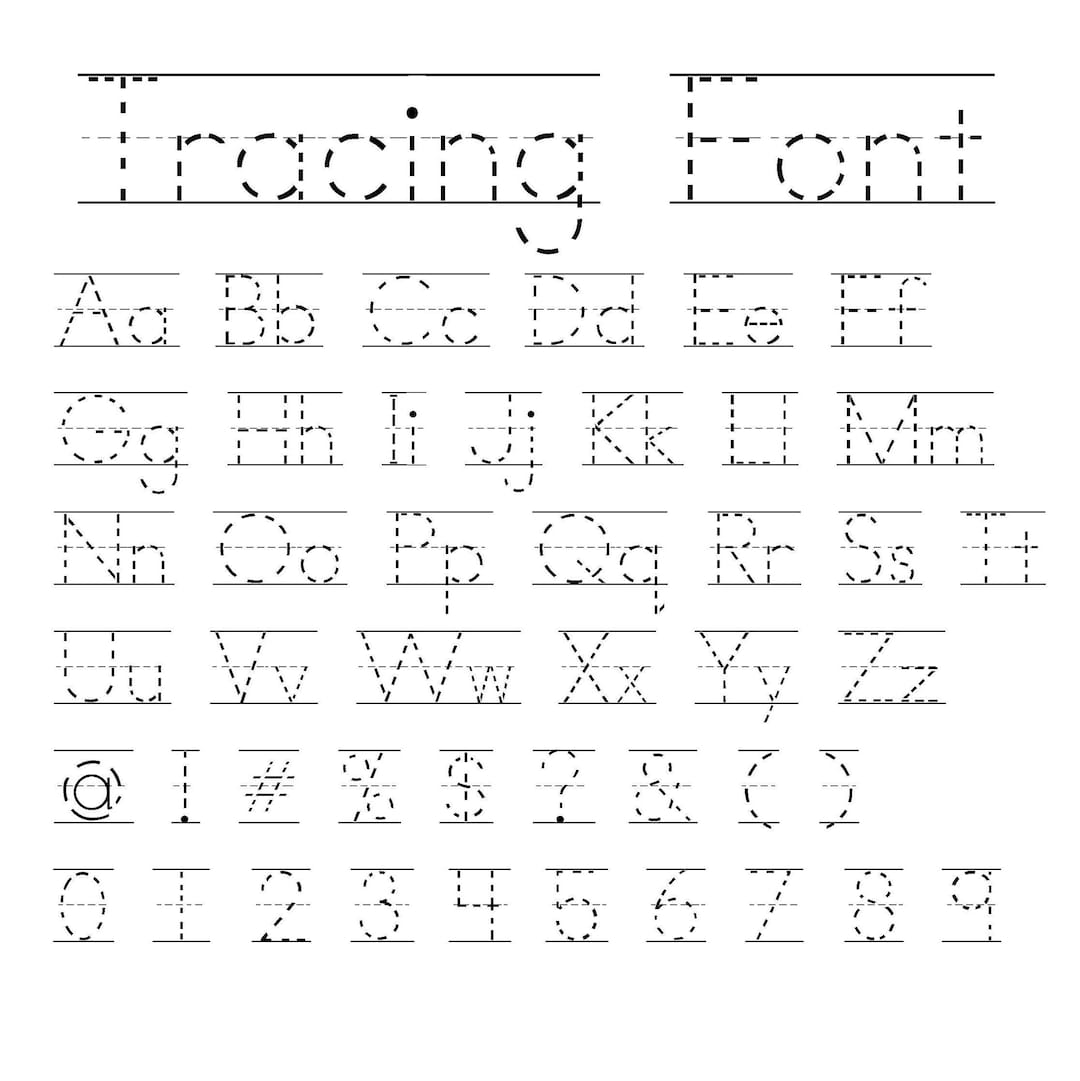 Tracing Font Teacher Font, Student Fonts, Handwriting Fonts