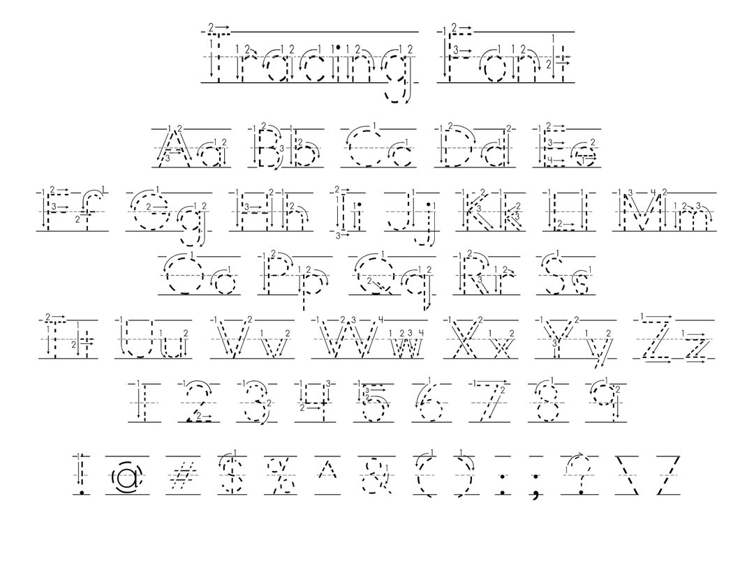 Tracing Font Teacher Font, Student Fonts, Handwriting Fonts