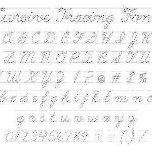 Cursive font TTF file. Teacher Font, Student Fonts,Handwriting Fonts, Handwriting Practice, Kids Font, Dotted Font, Dashed Font, Tracing
