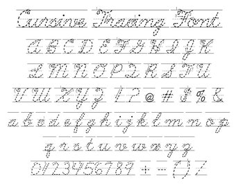 Cursive font TTF file. Teacher Font, Student Fonts,Handwriting Fonts, Handwriting Practice, Kids Font, Dotted Font, Dashed Font, Tracing