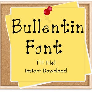 Lettertype ABC Bulletin downloadbaar ttf-bestand. Perfect voor leraren- schoolprojecten- kleuterschool- knutselen- knutselen voor de feestdagen-uitnodigingen- verjaardagen