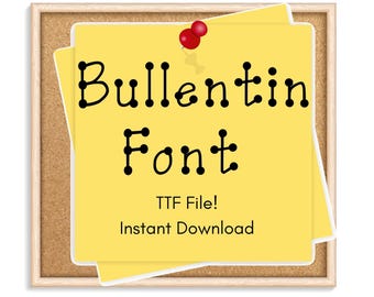 ABC Bulletin Font downloadable ttf file. Perfect for teachers- school projects- preschool- crafts- Holiday Crafts-invitations- Birthdays