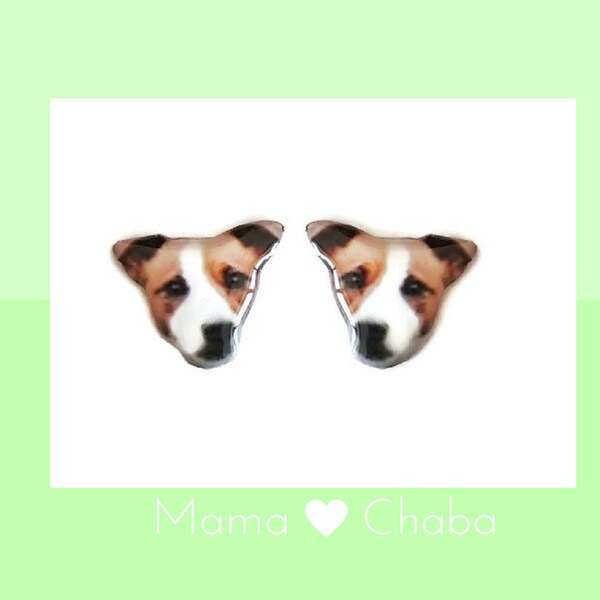 Jack Russell earrings  with a jewellery bags, Dog Jewellery, Free Shipping, cute animal jewelry, Made in Australia, Valentines day gift
