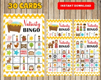Printable 30 Christmas Bingo Cards printable Christmas Bingo | Etsy