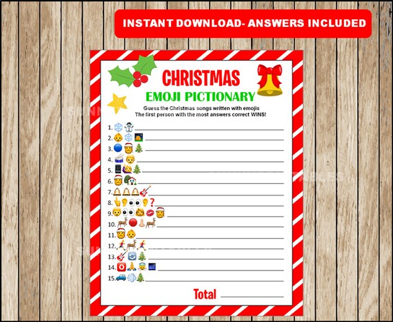 Christmas Movies EMOJI Pictionary Christmas party game | Etsy