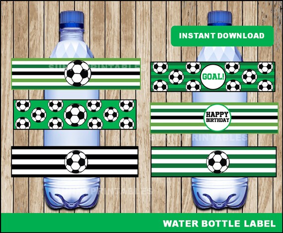 Soccer Water Bottle Labels Printable Soccer Water Soccer - Etsy