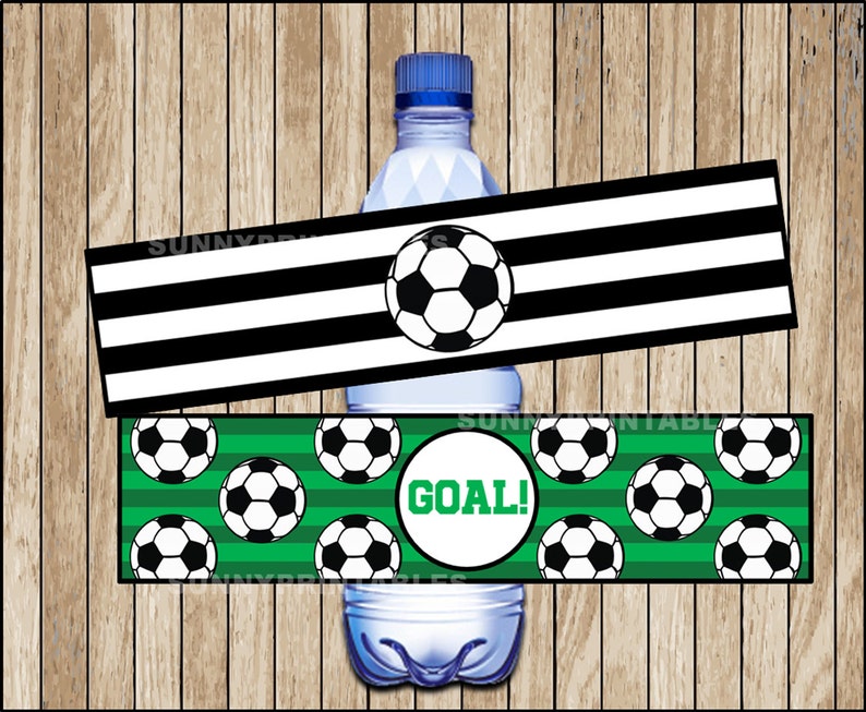Soccer Water Bottle Labels Printable Soccer Water Soccer Etsy