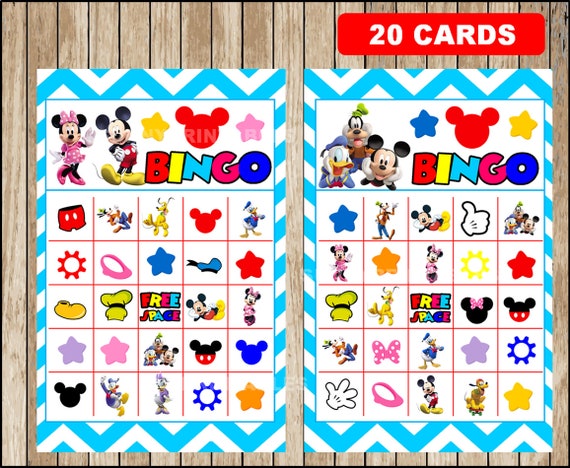 Free Printable Mickey Mouse Bingo Cards