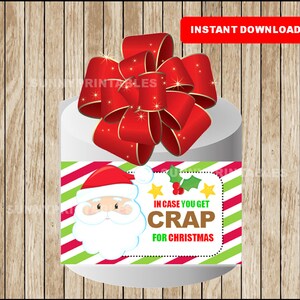 Carta igienica regalo scherzoso - nel caso in cui ti ritrovi con della roba per Natale - etichetta regalo - download immediato