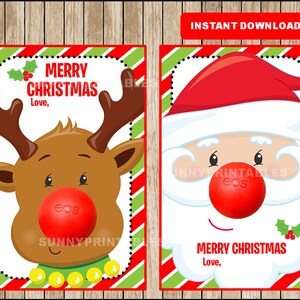 EOS lippenbalsem kerstvakantie kaart digitale afdrukbare eos lippenbalsem houder kous stuffer vulstoffen, buurman, leraar geschenken INSTANT DOWNLOAD