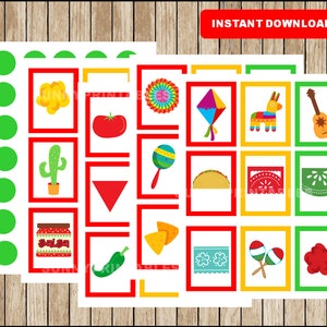 Mexican Fiesta Bingo 30 Cards, Printable Mexican Fiesta Bingo Game ...
