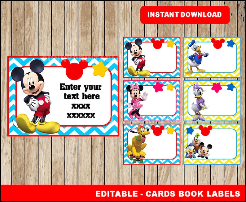 mickey mouse school label name label name tag sticker etsy