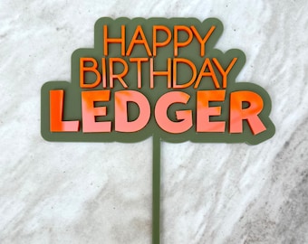Adorno acrílico personalizado para tarta de feliz cumpleaños: decoración de celebración personalizada