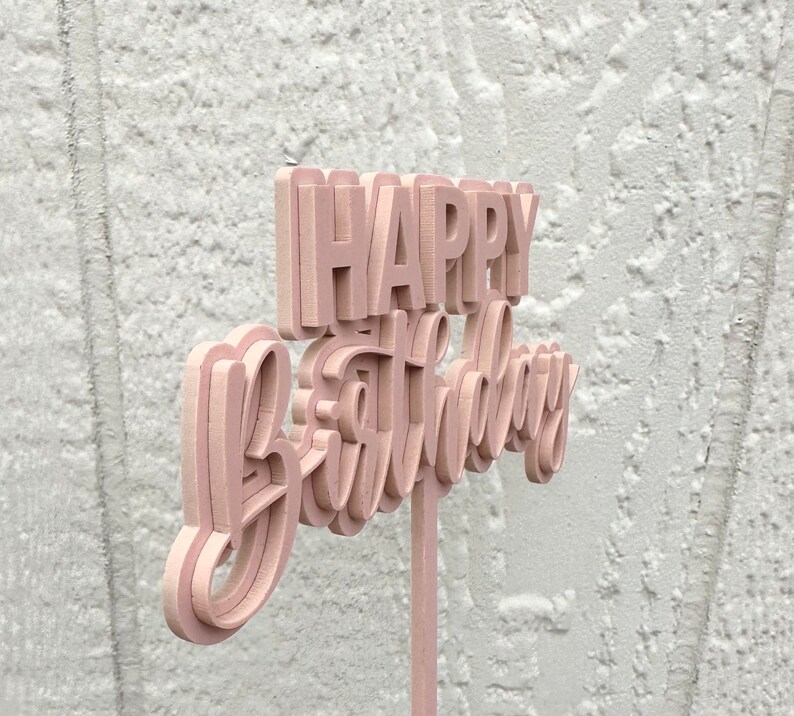 Happy Birthday Cake Topper. Reusable . Celebration. Acrylic Cake Topper image 2