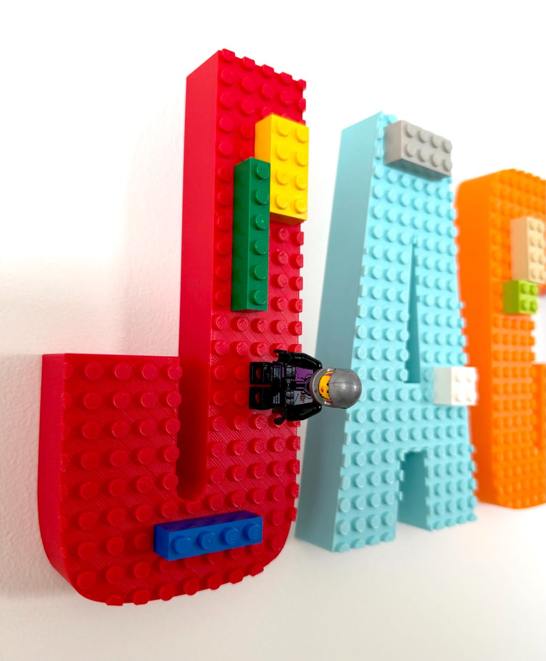 Building Letter Bricks Building Bricks Name Sign, Kids Name, Playroom, Wall Letters - Etsy