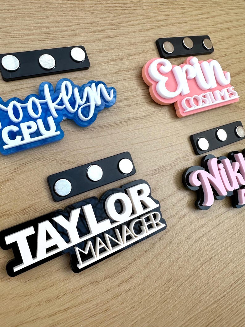 Acrylic Name Tag. Magnetic Name Badge. Company Gift. Name Plate. Professional