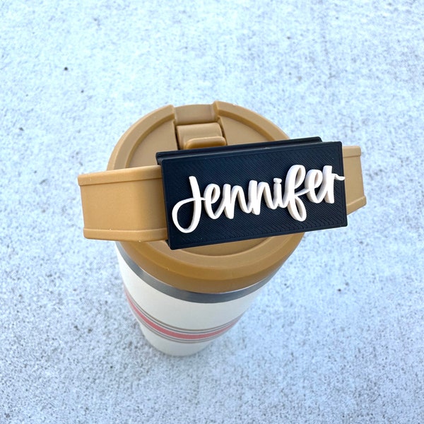 30oz/20oz Tumbler Handle Name Clip. Personalized Tag. Tumbler Accessories. Lid Name Plate. Custom Gift. Handmade Gift