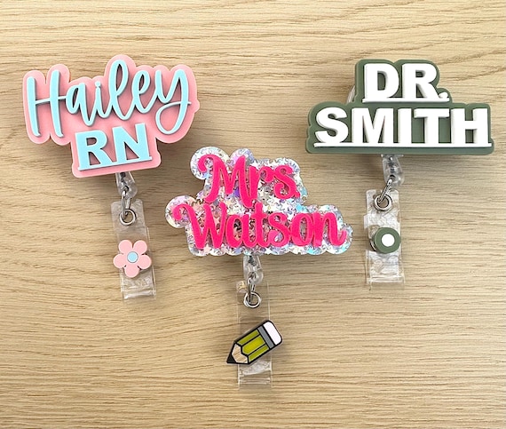 Tie Dye Badge Holder With Lanyard & Retractable Reel – ID Card Holder For Nurses, Teachers, Office Staff