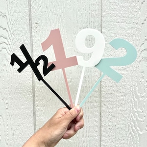 Custom Acrylic Number Cake Topper: Birthday Celebration