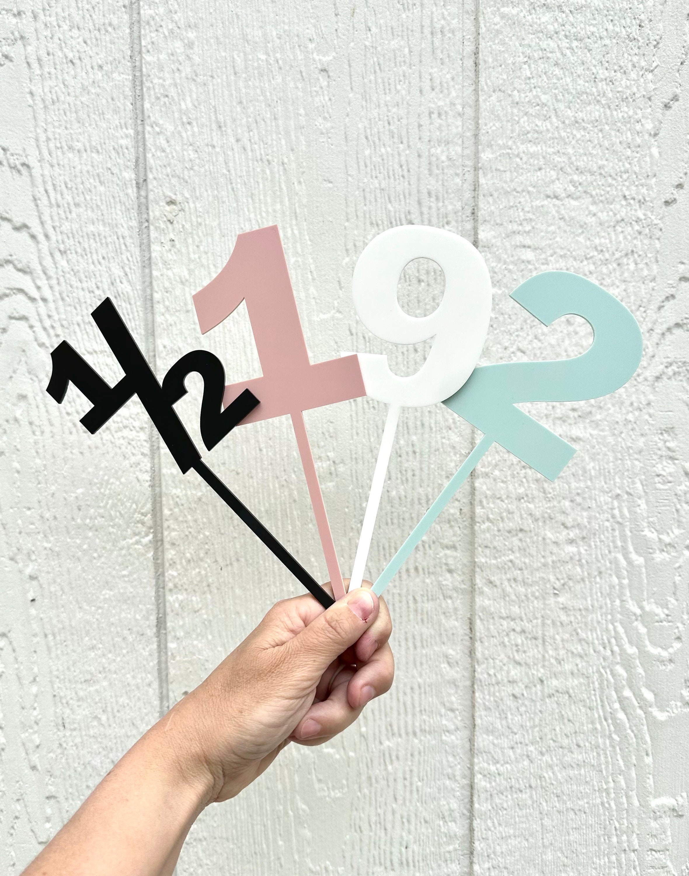 Custom Acrylic Number Cake Topper: Birthday Celebration - Etsy