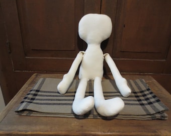 Primitive Plain Blank Muslin Doll Body for Crafting