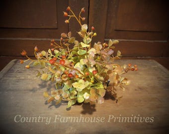 Primitive Fall Foliage Half Orb | Autumn Decorating