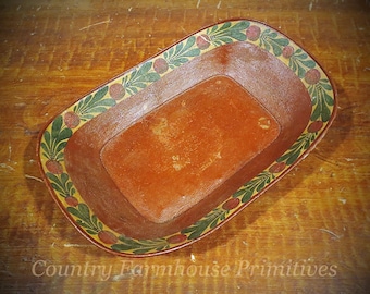 Vintage Tole Painted Bread Tray | Tin | Primitive Antiques