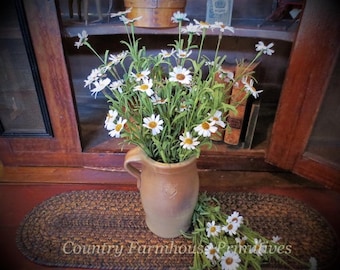 Wild Daisy Artificial Flower Bunch | Country Florals | Primitive Decor