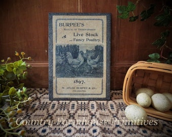 Farm Catalog Cupboard Print | Primitive Farmhouse Decor
