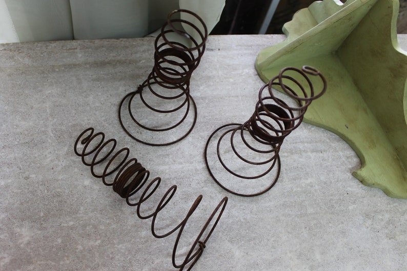 3 Vintage Silver Rusty Antique Bed Springs Rustic Style Etsy Ireland