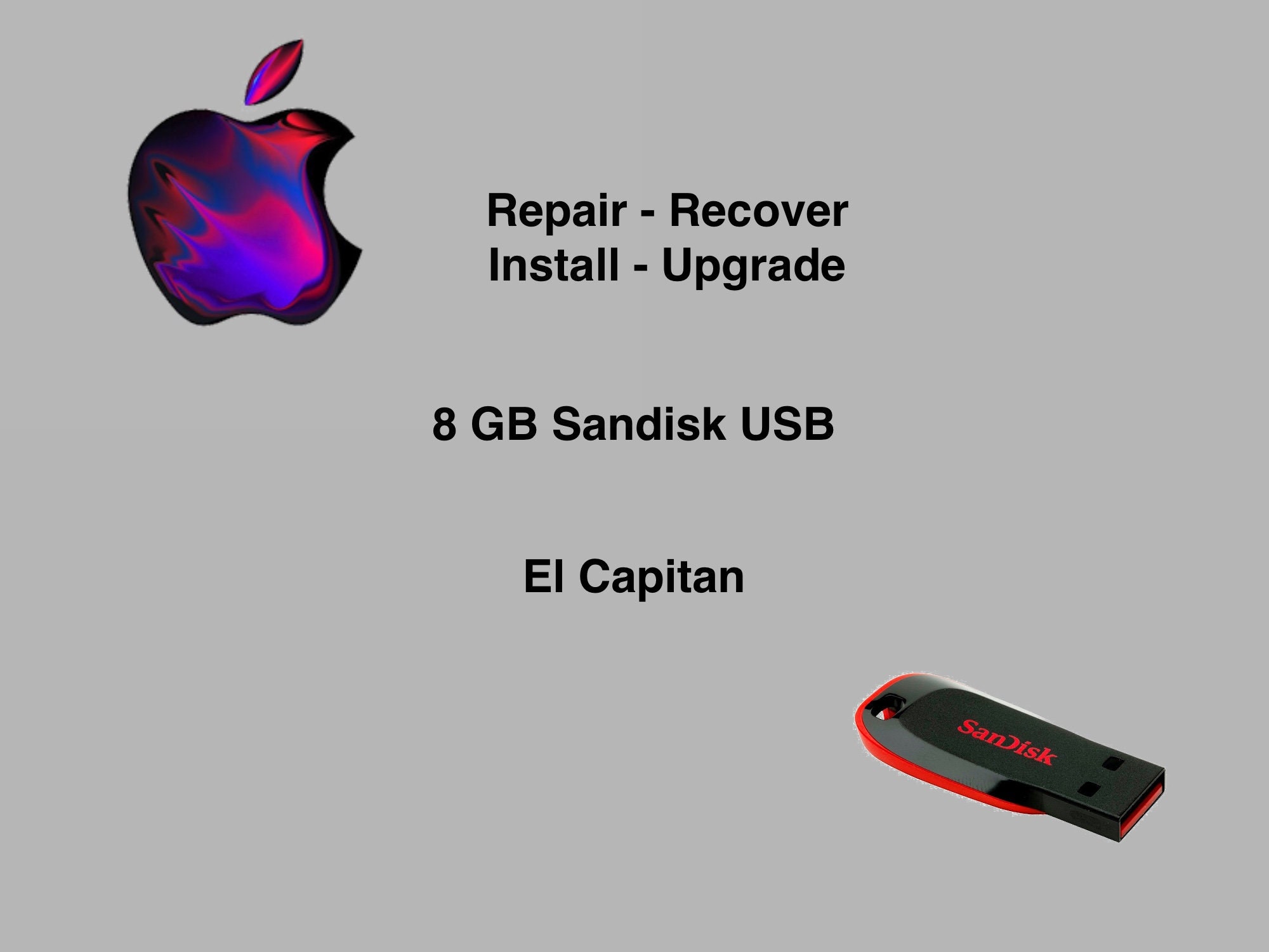 Mac OS X El Capitan 10.11.6 Bootable Flash Drive Installer -