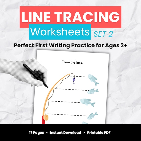 Line Tracing Worksheets, Set 2 | Pre-Writing Tracing for Toddlers | Fine Motor Skills |  Preschool Printable